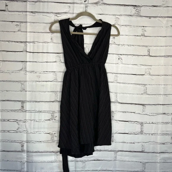 Shein Dresses | Shein Black Tie Shoulder Mini Dress Nwt Size M Casual Cottagecore Sleeveless Y2k | Color: Black | Size: M | Retailplug's Closet